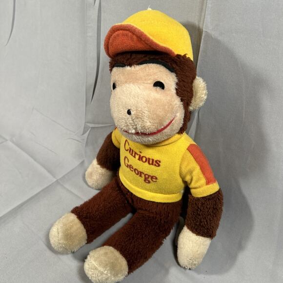Vintage Knickerbocker 14” Curious George Plush Stuffed Animal Monkey Yellow - Picture 4 of 10